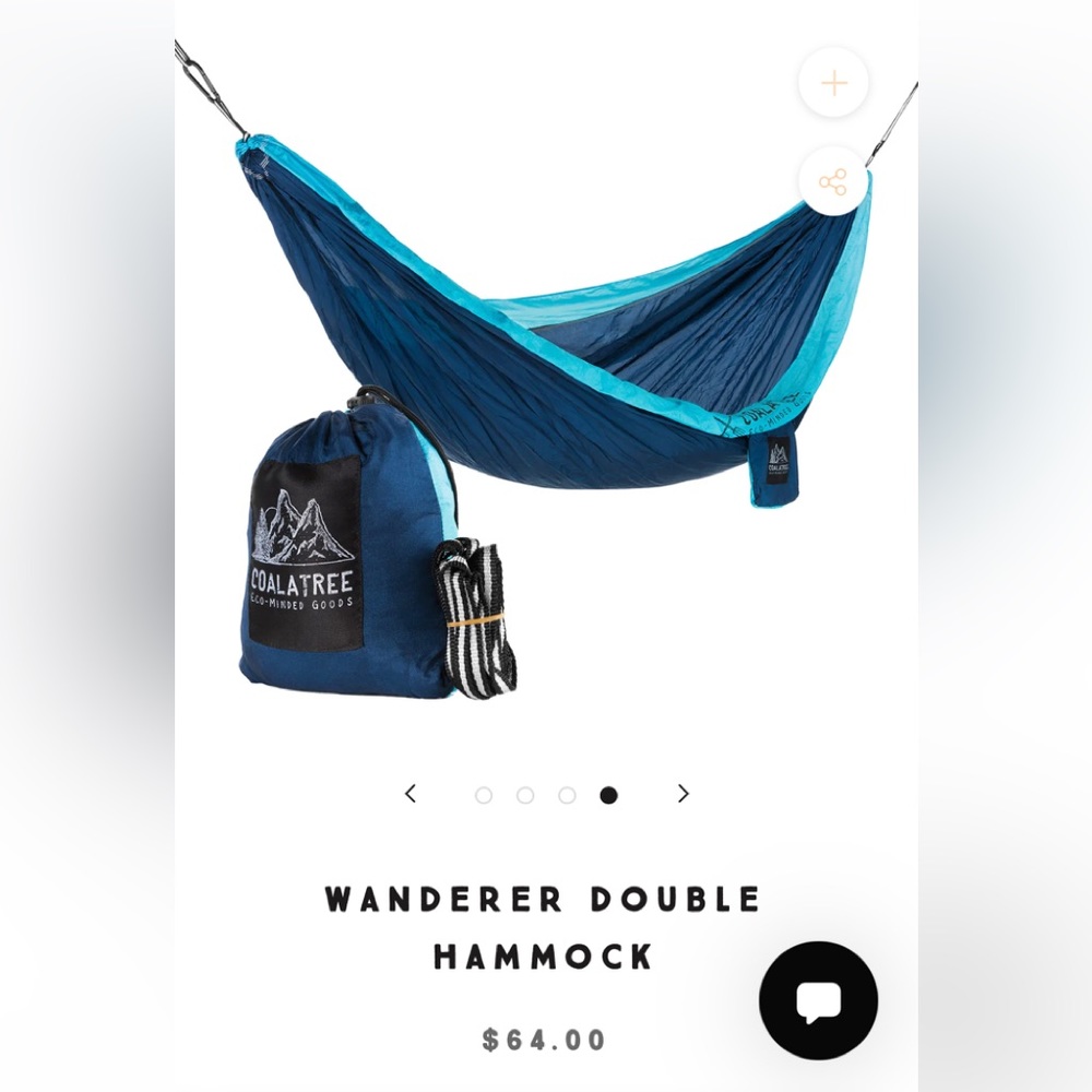 Coaltree double hammock, NWOT